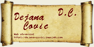 Dejana Čović vizit kartica